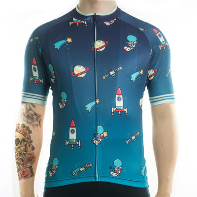 Blue Cartoon Jersey Is Highly Elastic and Soft