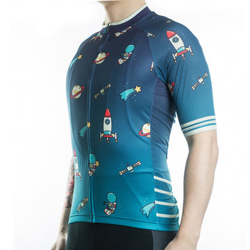 Blue Cartoon Jersey Is Highly Elastic and Soft