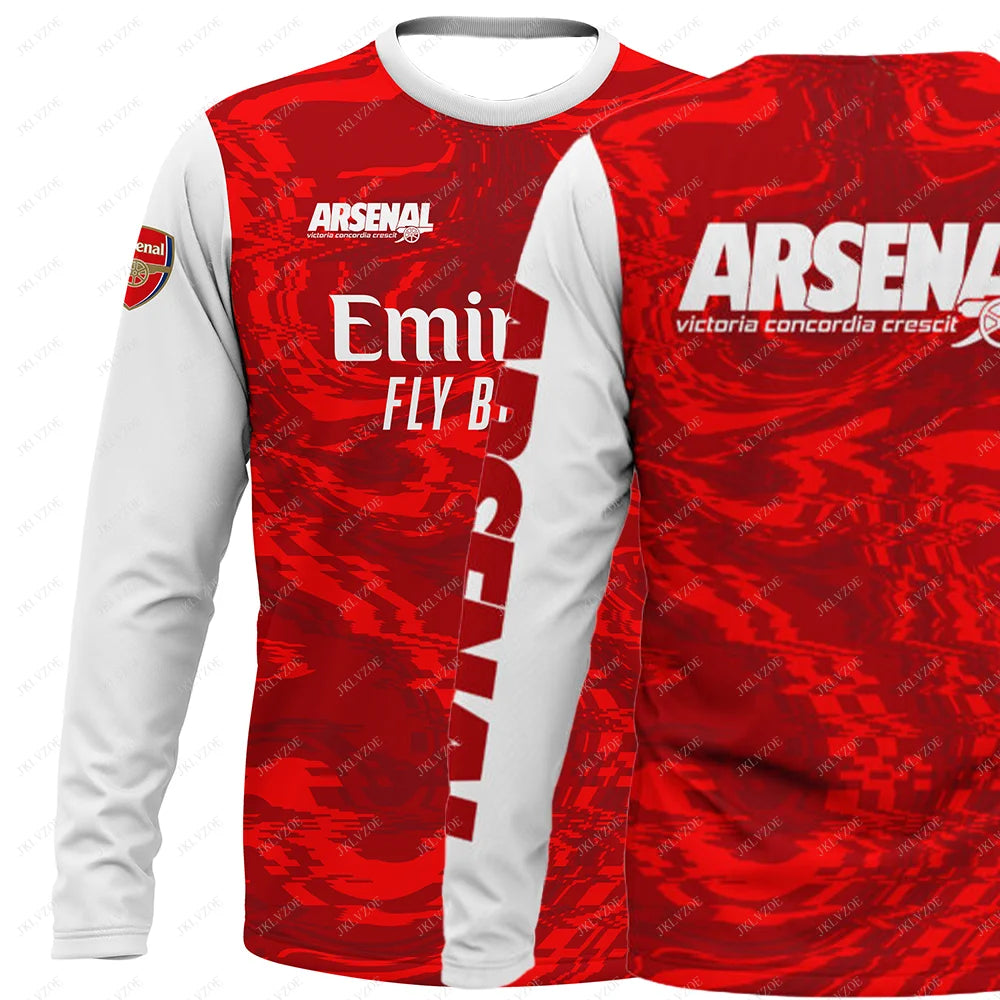 24/25 Men Children Boys Gift Soccer Top T Shirt Football Jersey Casual Team Tee Casual Clothes Clothing Hot Training Arsenal New