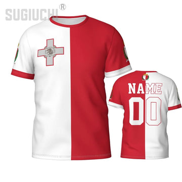 Custom Name Number Malta Flag Emblem 3D T-shirts For Men Women Tees jersey team Clothes Soccer Football Fans Gift T shirt